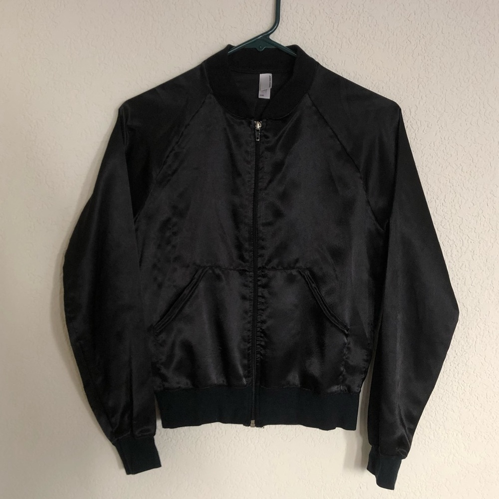 AA American Apparel “Silk” Bomber Zip-up XXS